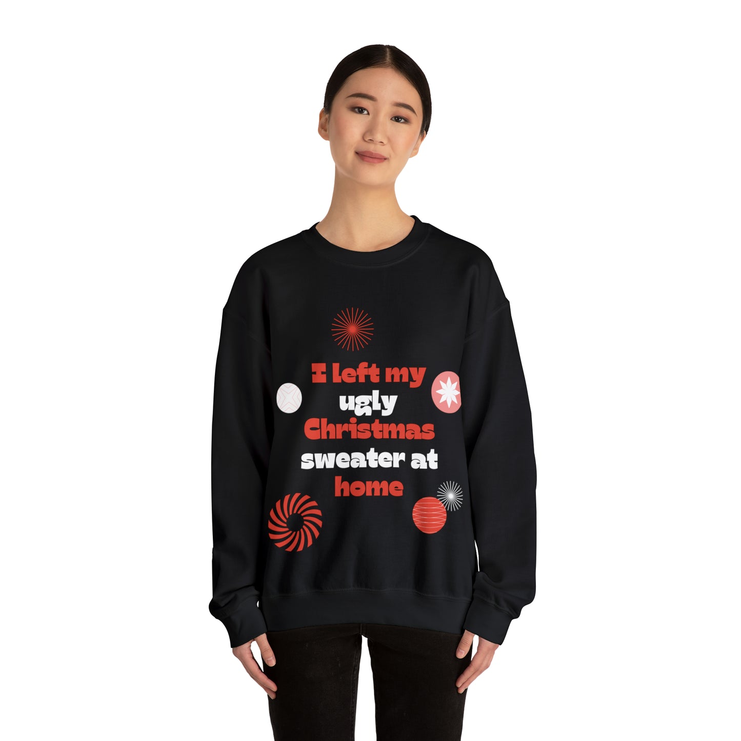 Festive Threads | Christmas Ugly Christmas Sweater Unisex Heavy Blend™ Crewneck Sweatshirt