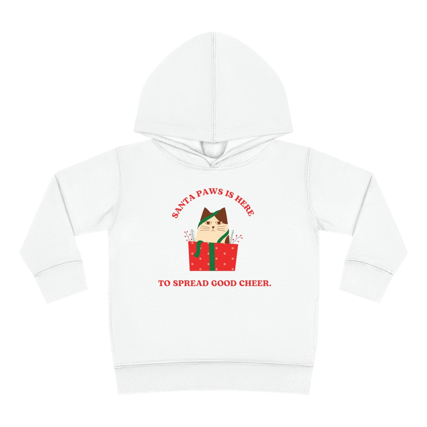 Festive Threads | Christmas Santa Paws Toddler Pullover Fleece Hoodie