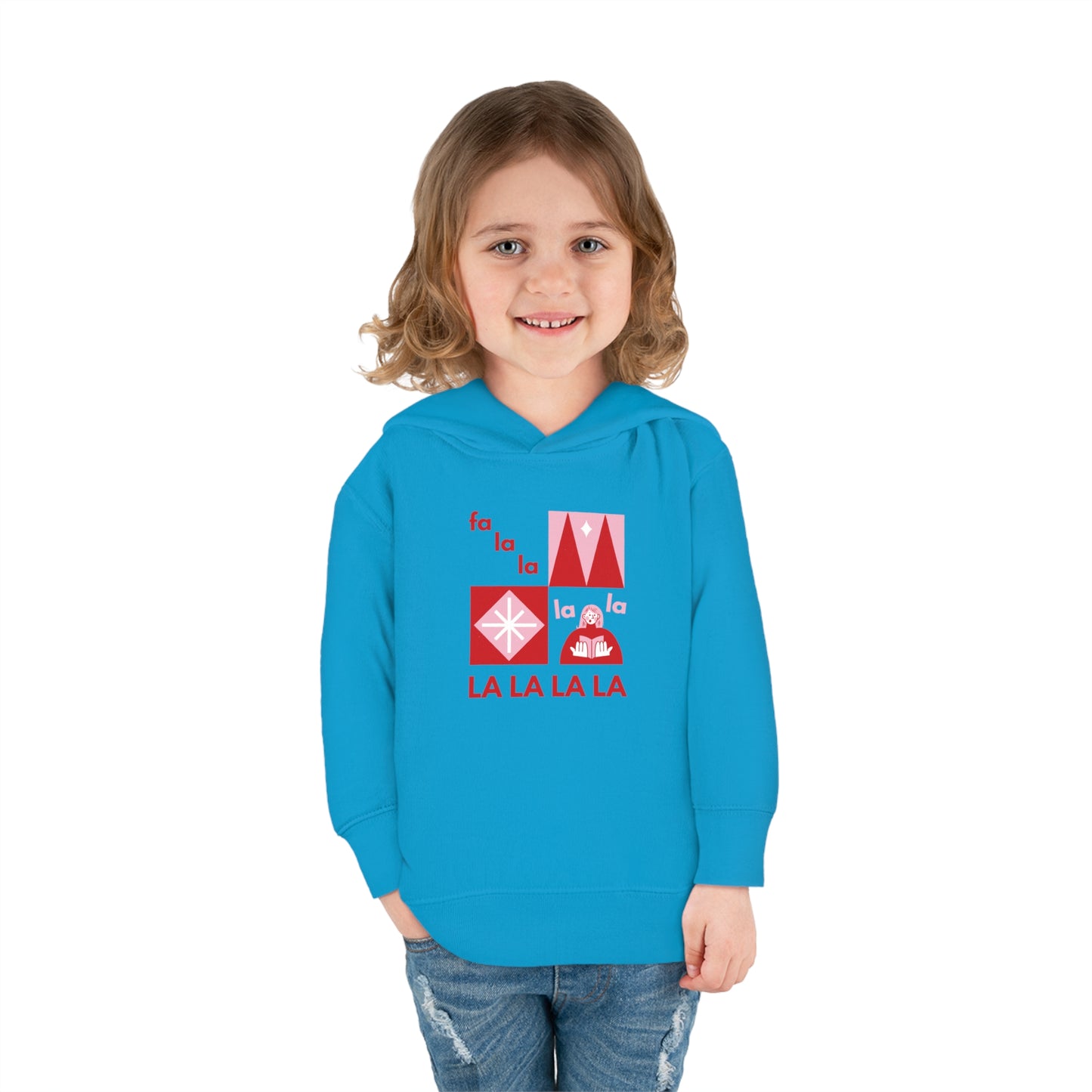 Festive Threads | Christmas Fa La La Toddler Pullover Fleece Hoodie