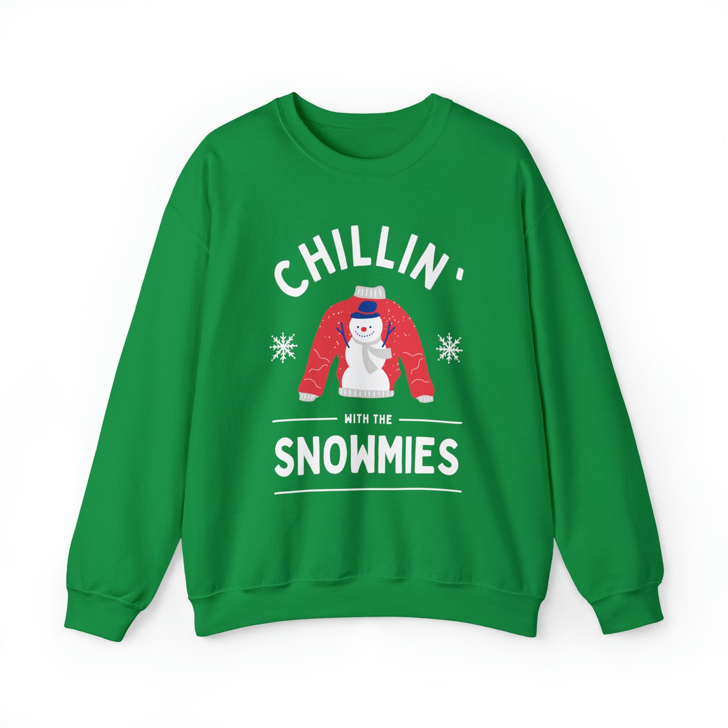 Festive Threads | Christmas Chillin With The Snowmies Unisex Heavy Blend™ Crewneck Sweatshirt