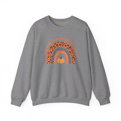 Festive Threads | Thanksgiving | Thankful, Grateful, & Blessed Unisex Heavy Blend™ Crewneck Sweatshirt