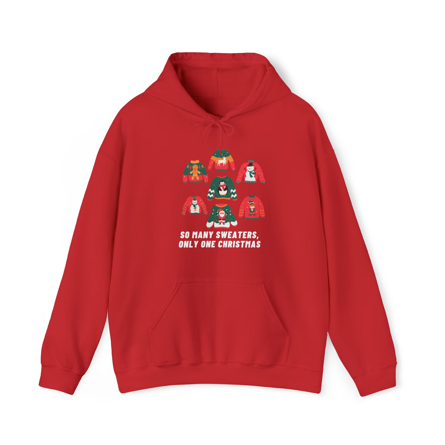 Festive Threads | Christmas So Many Sweaters Unisex Heavy Blend™ Hooded Sweatshirt