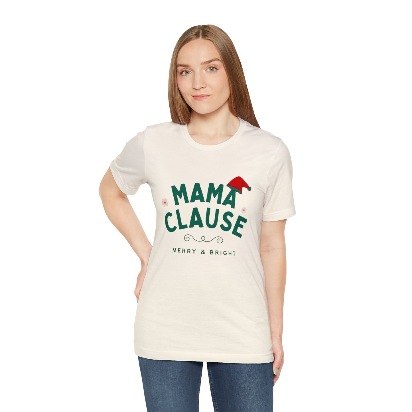 Festive Threads | Christmas Mama Clause Unisex Jersey Short Sleeve Tee 🎅